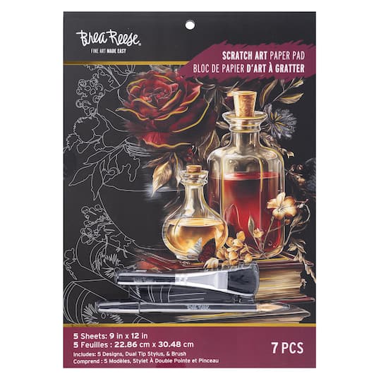 Brea Reese® 9" x 12" Pretty Potions Scratch Art Paper Pad